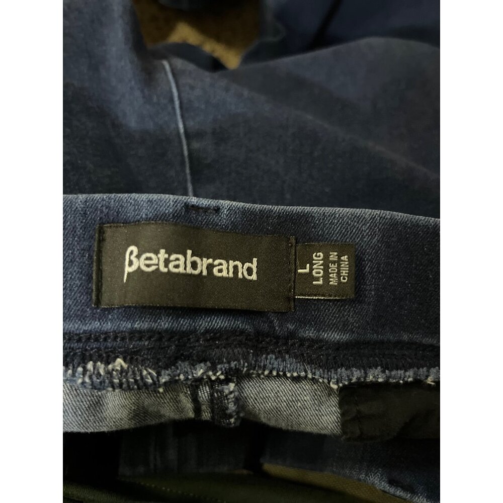 Betabrand Pull-On Jeans Womens L Long Used Blue Stretch Bootcut Pants Tall - Picture 6 of 11